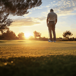 Golfer auf Golfplatz